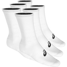 6 Paires De Chaussettes Asics Tennis Crew Blanches