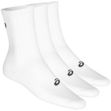 3 Paires de Chaussettes Asics Tennis Crew Blanches