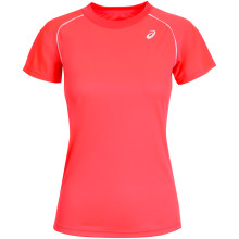 Tee-Shirt Asics Femme Court Piping Rose 