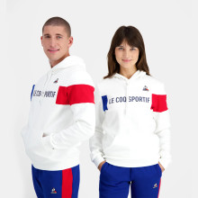 SWEAT LE COQ SPORTIF UNISEXE A CAPUCHE TRICOLORE