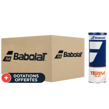 Carton De 30 Tubes De 3 Balles Babolat Team Clay