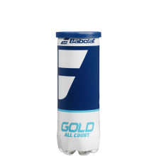 TUBE DE 3 BALLES BABOLAT GOLD ALL COURT