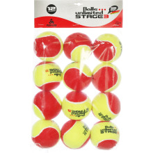 SACHET DE 12 BALLES STAGE 3 UNLIMITED JAUNES/ROUGES