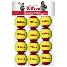 SACHET DE 12 BALLES WILSON STARTER RED