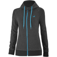 Sweat Babolat Junior Fille Exercice à Capuche Zippé Gris 