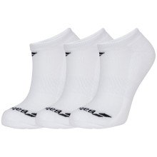 3 Paires de Chaussettes Babolat Invisible Blanches