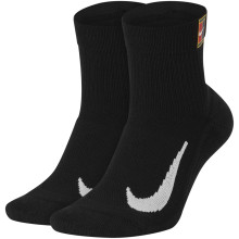 2 Paires de Chaussettes Nike Court Ankle Noires