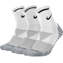 3 Paires De Chaussettes Nike Dry Ion Quarter Blanches