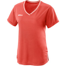 Tee-Shirt Wilson Femme Team 2 V-Neck Corail