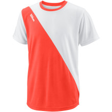 Tee-Shirt Wilson Junior Garçon Angle Crew Corail 