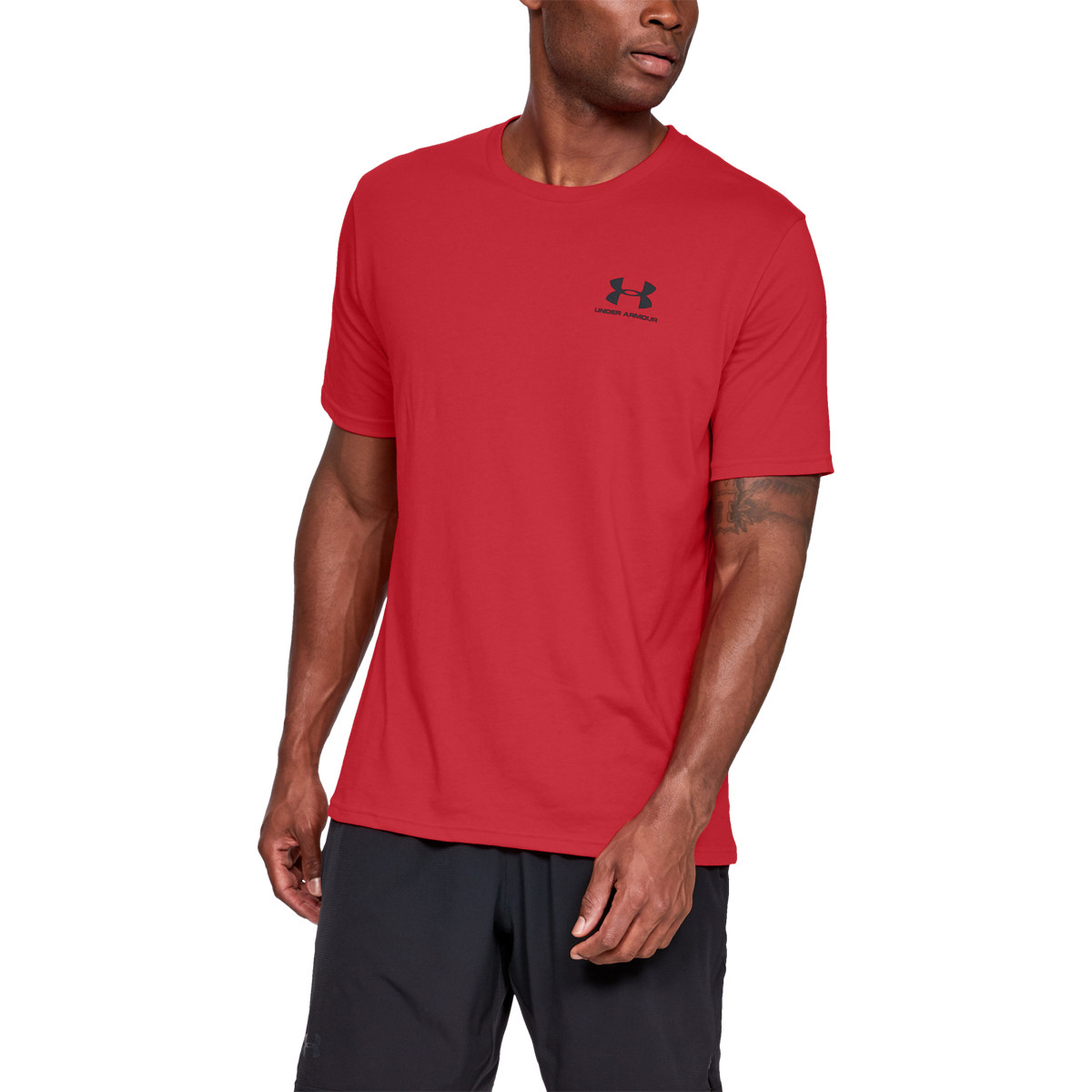 Tee-Shirt Under Armour Sportstyle Left Chest Rouge 