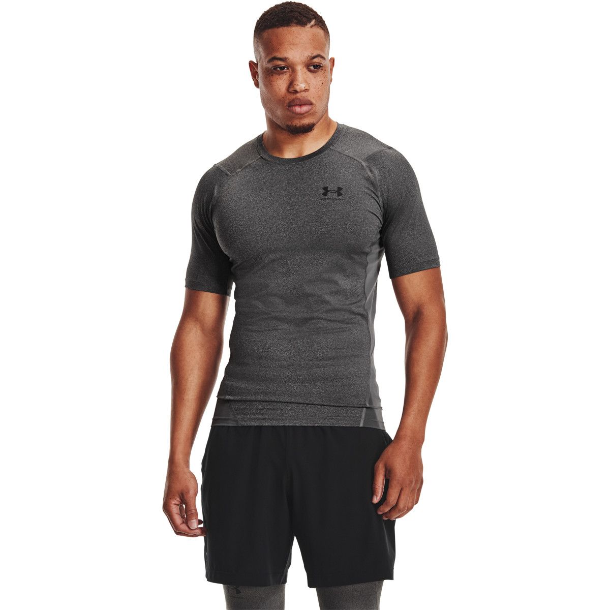 Tee-Shirt Compression Under Armour HeatGear Gris 