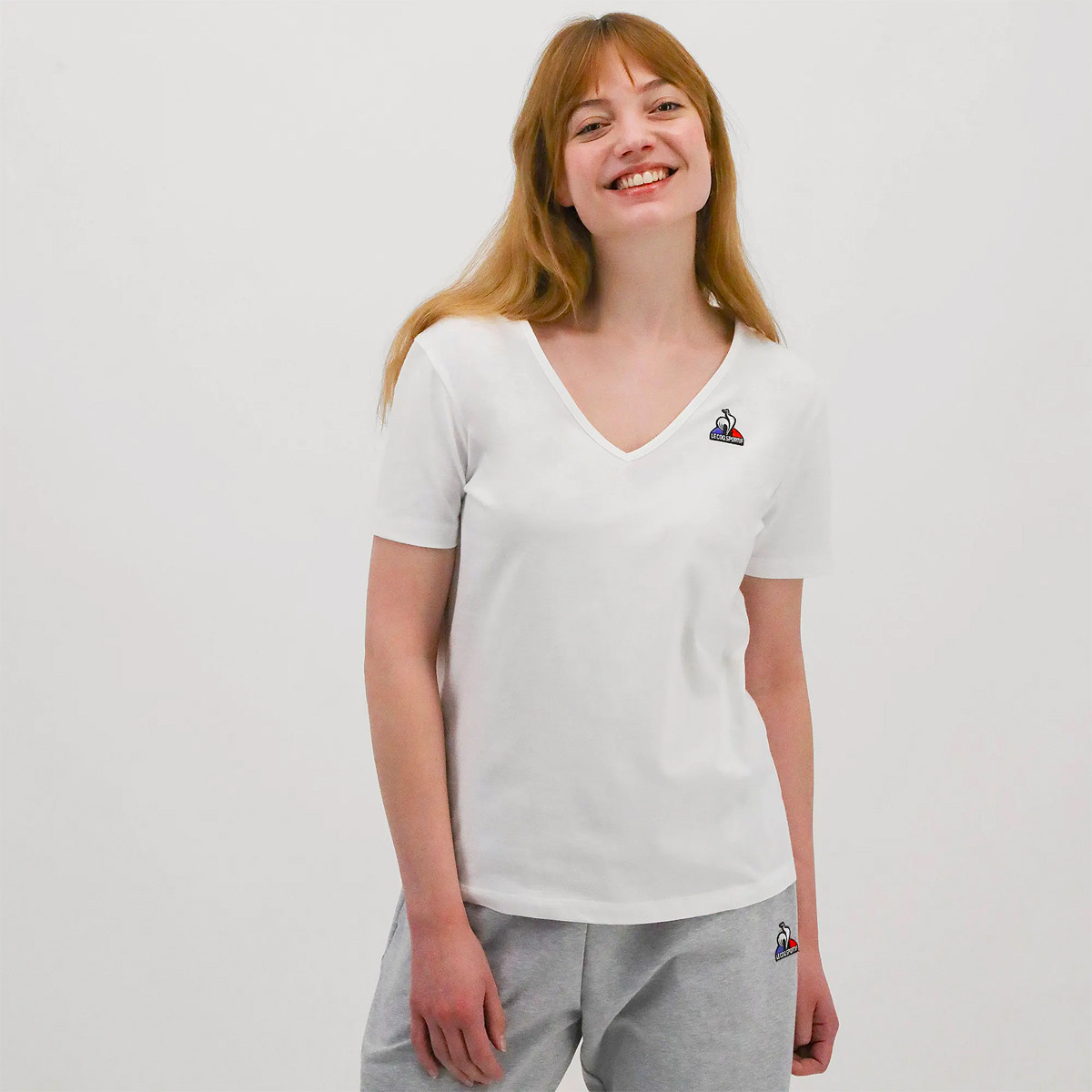 T SHIRT LE COQ SPORTIF FEMME COL V T shirt Tennis Achat
