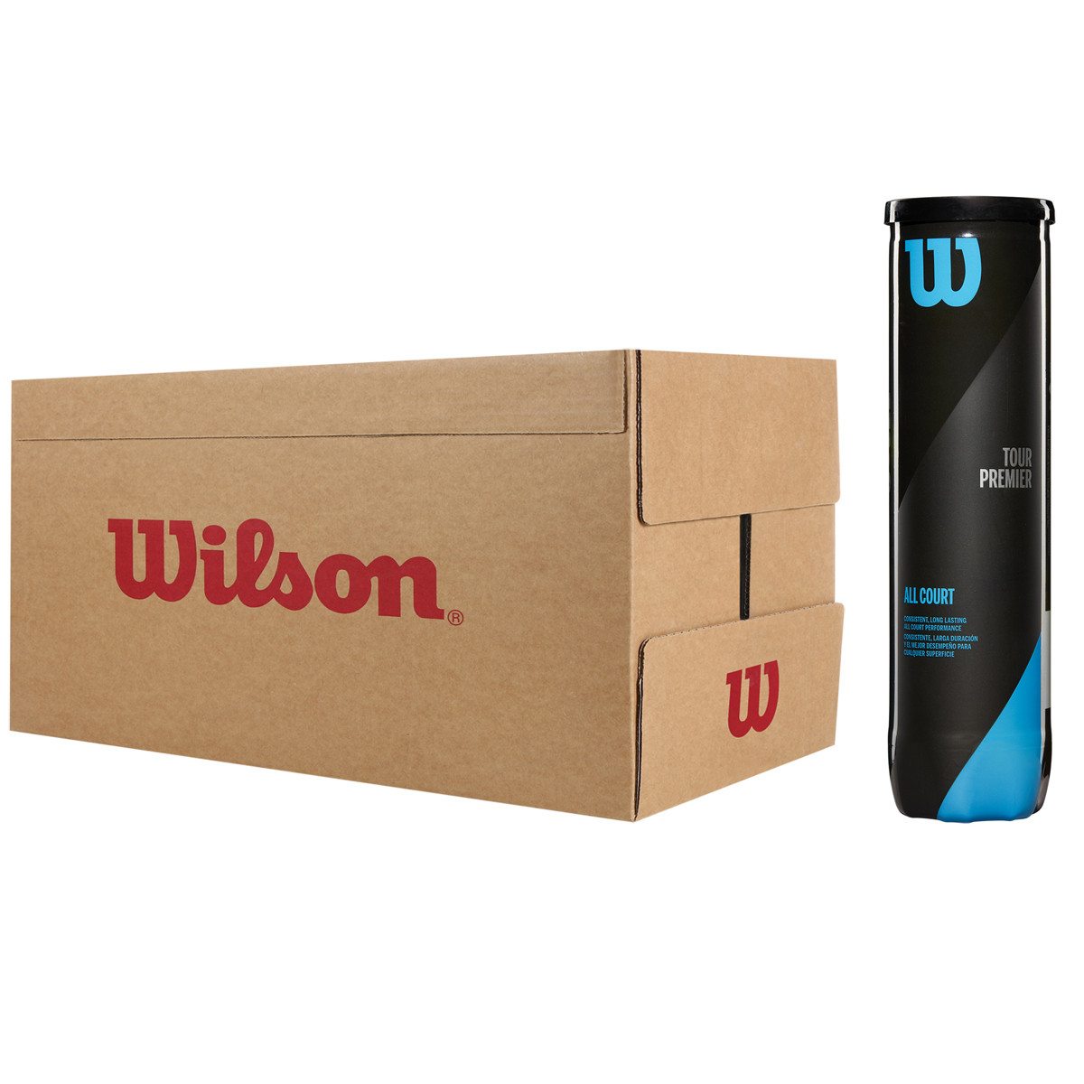 Carton De 18 Tubes De 4 Balles Wilson Tour Premier