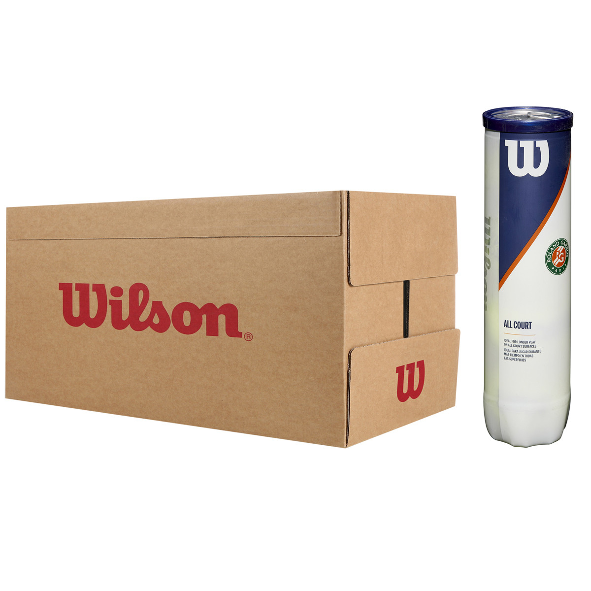 Carton De 18 Tubes De 4 Balles Wilson Roland Garros All Court