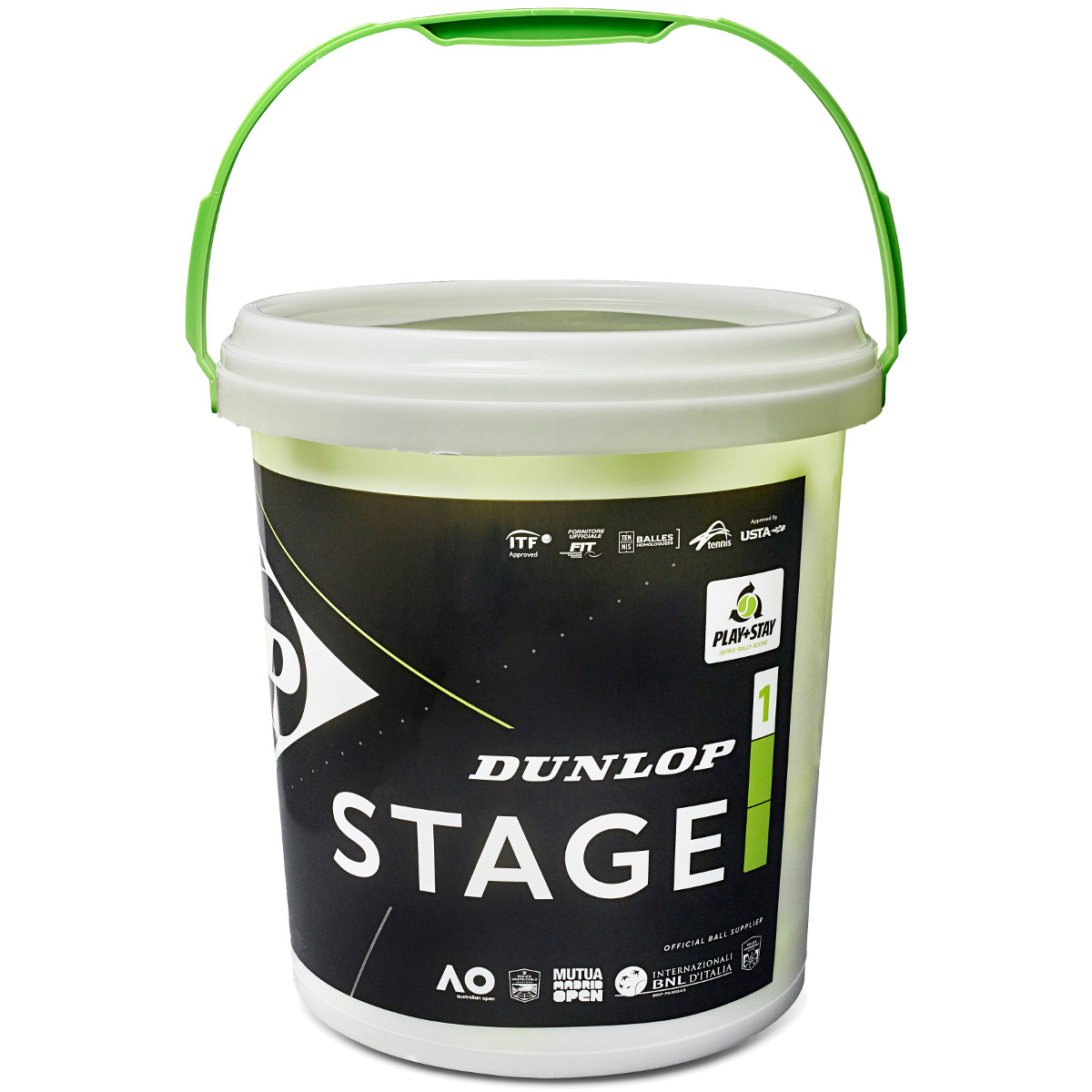 Baril De 60 Balles Dunlop Stage 1 Vertes