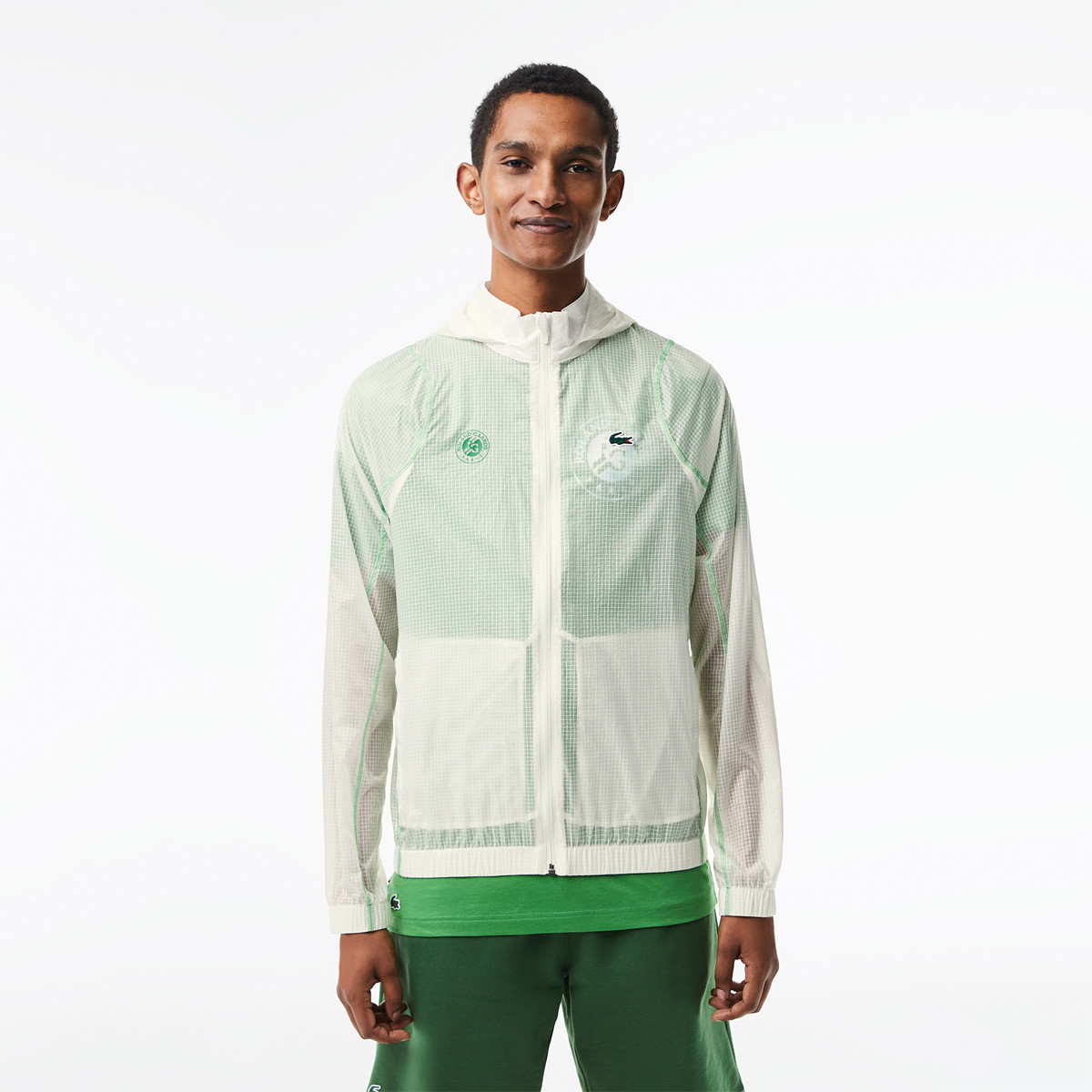 VESTE LACOSTE ROLAND GARROS A CAPUCHE FULL ZIP