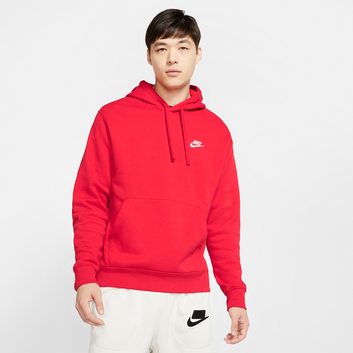 Sweat Nike Club A Capuche Rouge