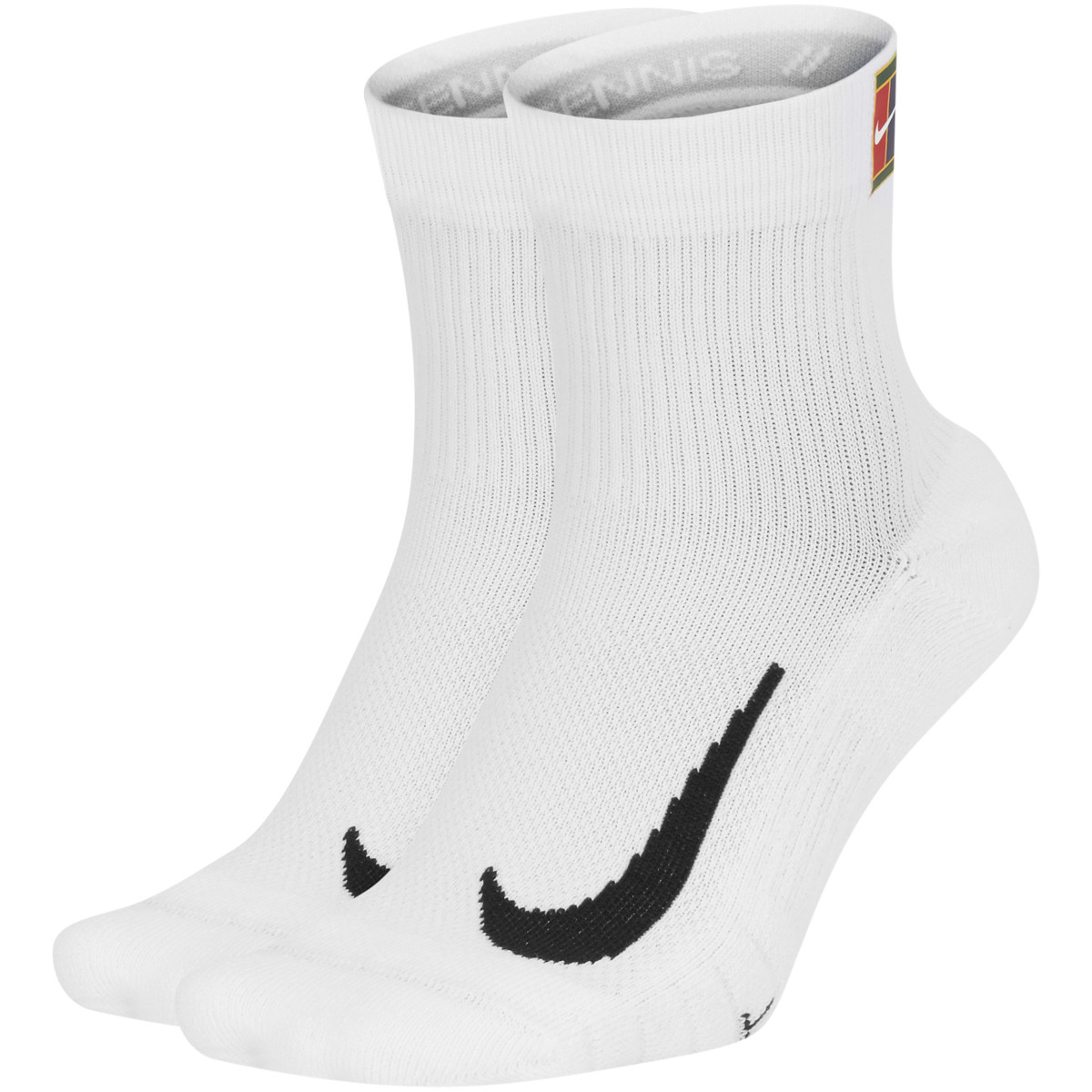 2 Paires de Chaussettes Nike Court Ankle Blanches