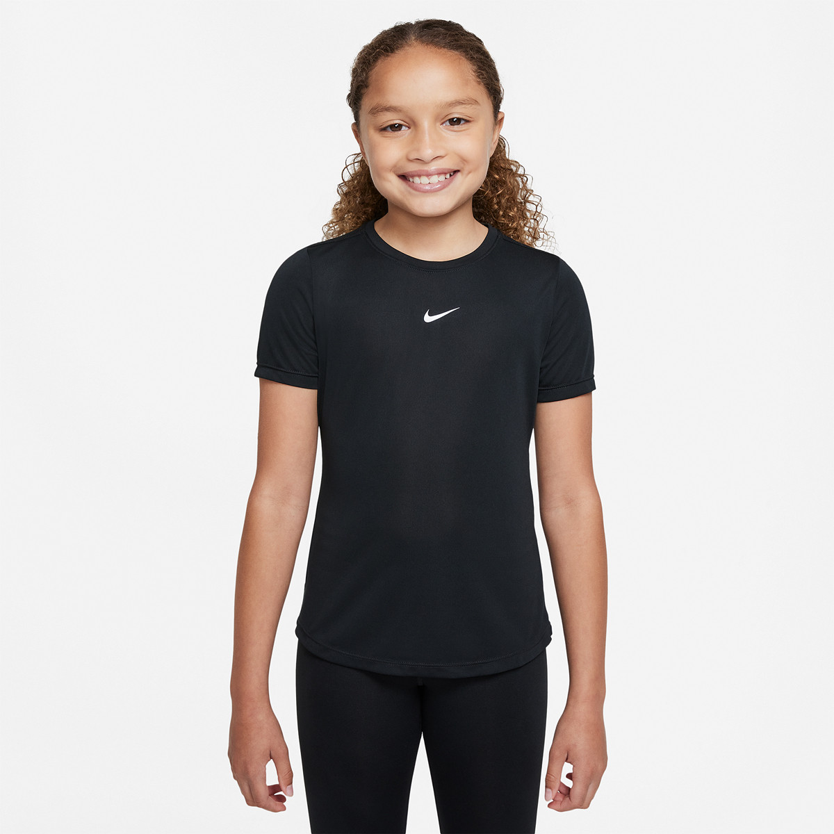 Tee-Shirt Nike Junior Fille Dri-Fit One Noir
