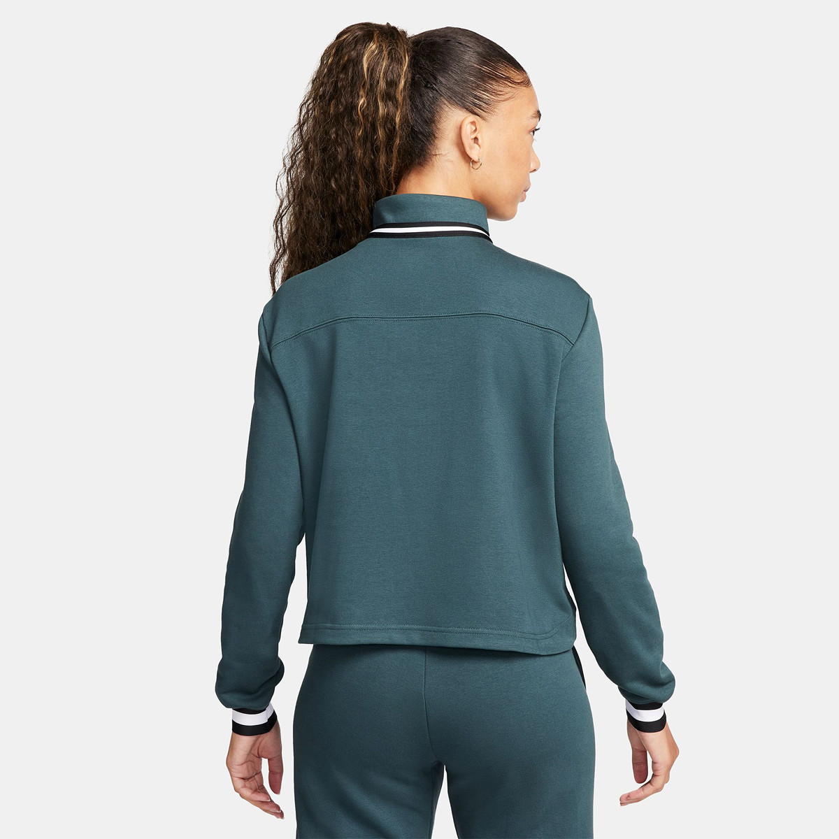 SWEAT NIKE FEMME HERITAGE CROPPED 1 4 ZIP Veste sweat Tennis Achat