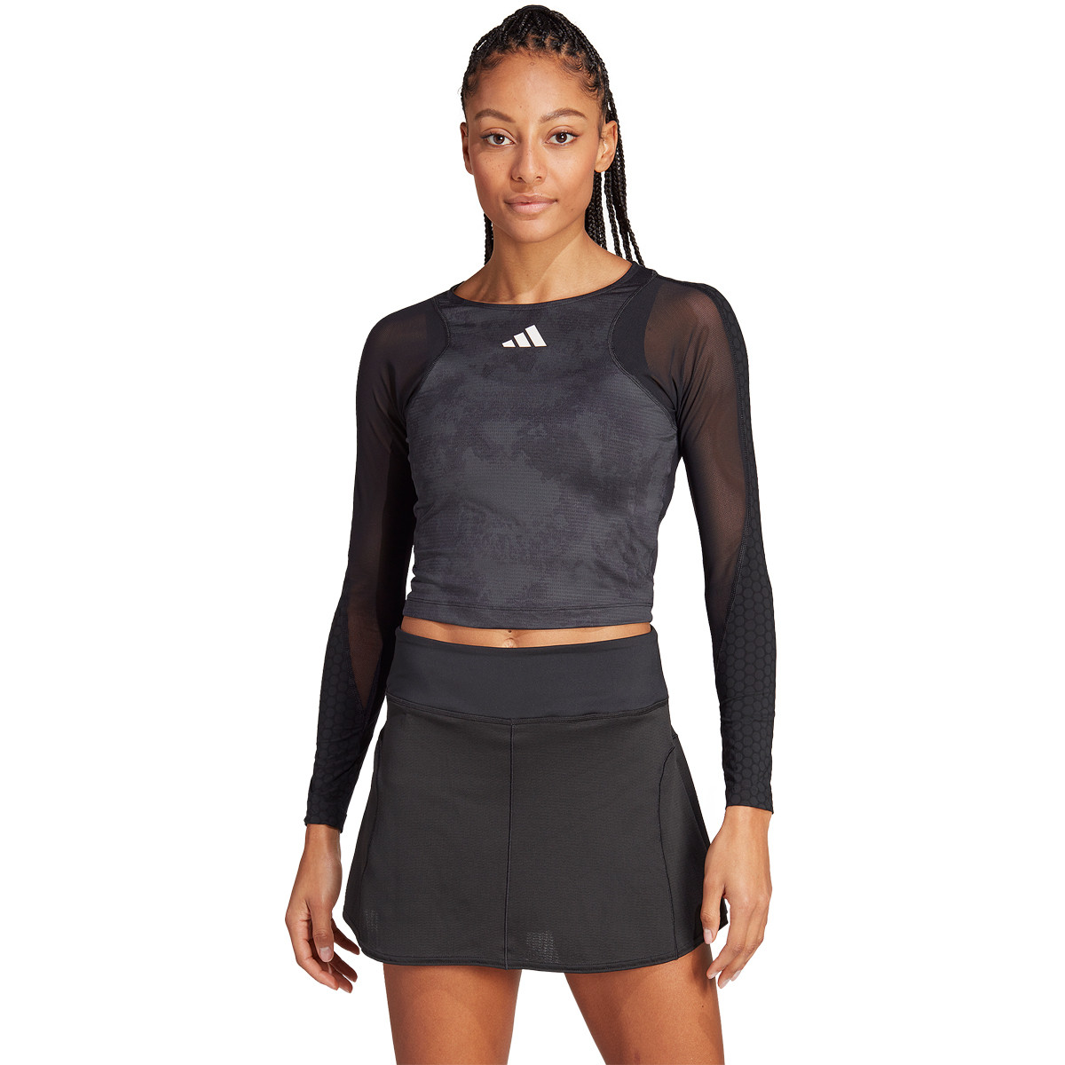 T-SHIRT ADIDAS FEMME CROP TOP MANCHES LONGUES PARIS