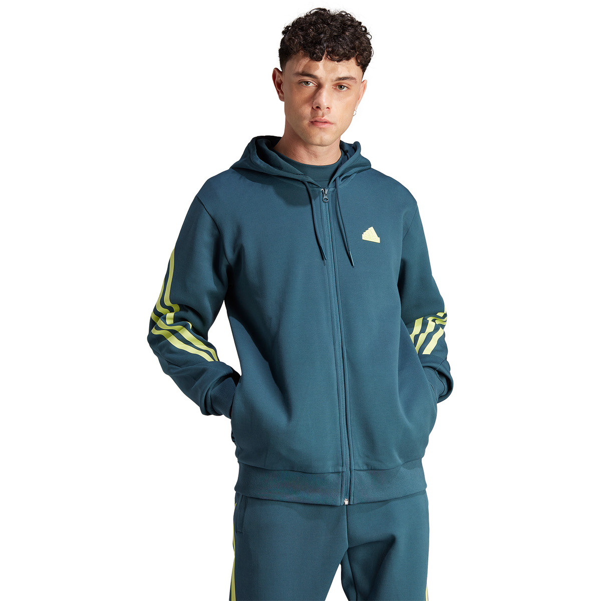 SWEAT ADIDAS 3 BANDES FULL ZIP A CAPUCHE