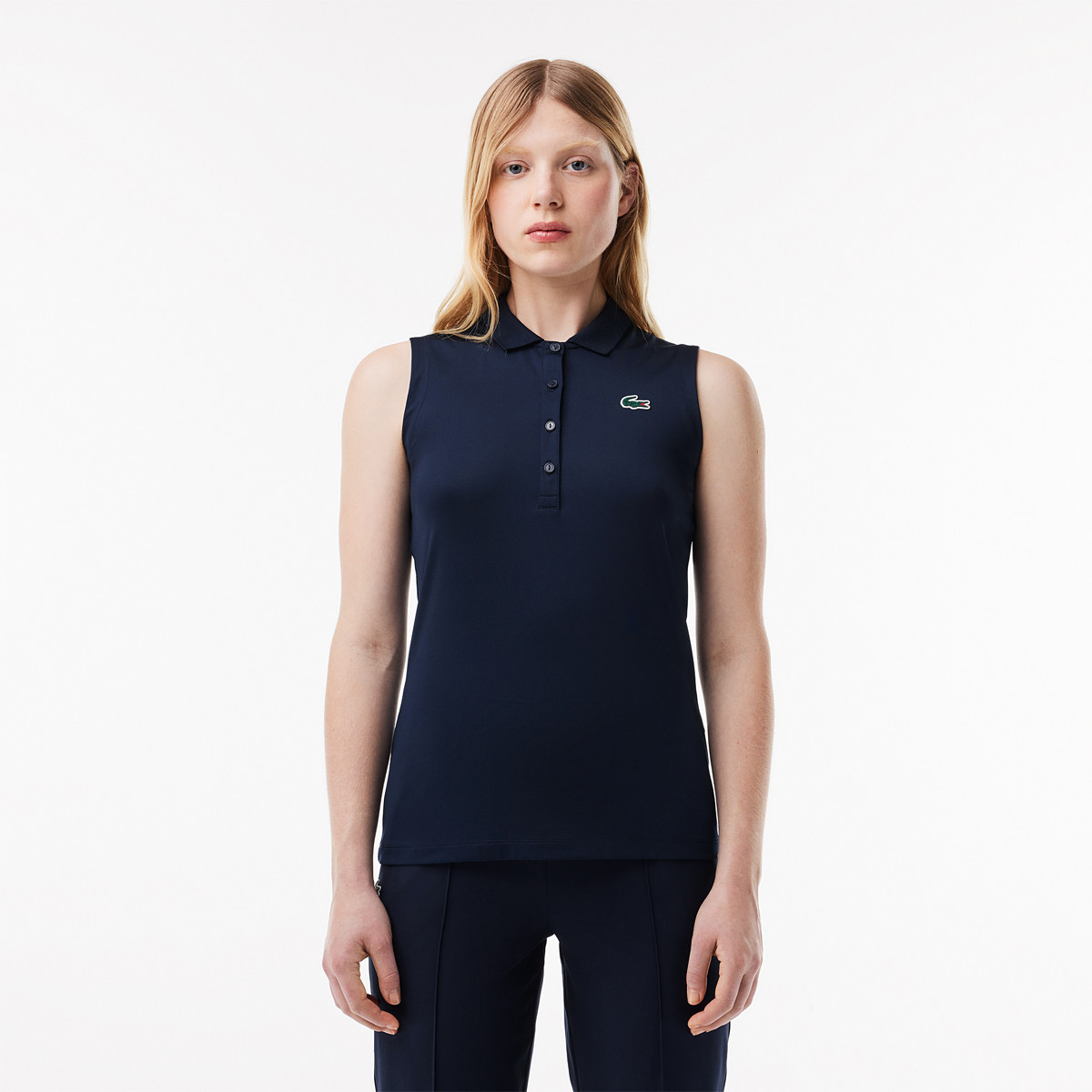 POLO LACOSTE FEMME CORE PERFORMANCE SANS MANCHES