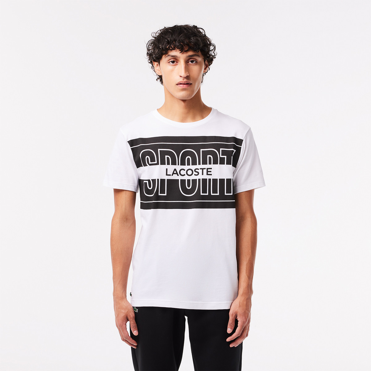 T SHIRT LACOSTE TRAINING CORE PERFORMANCE PRINTED T shirt Tennis Achat
