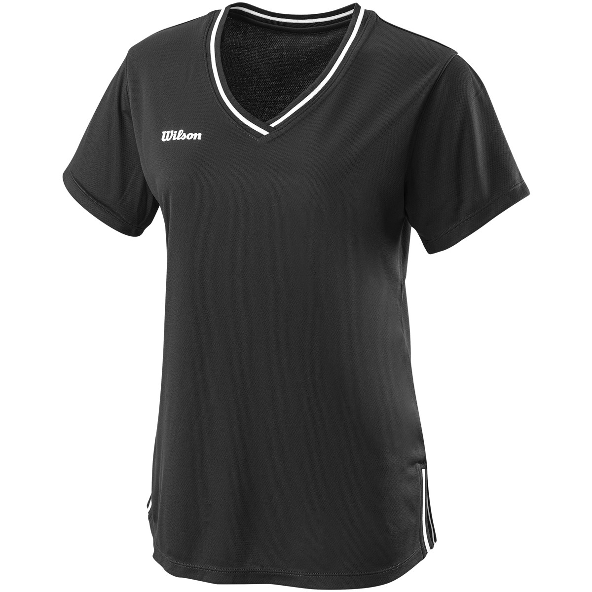 TeeShirt Wilson Femme Team 2 VNeck Noir Tshirt Tennis Achat
